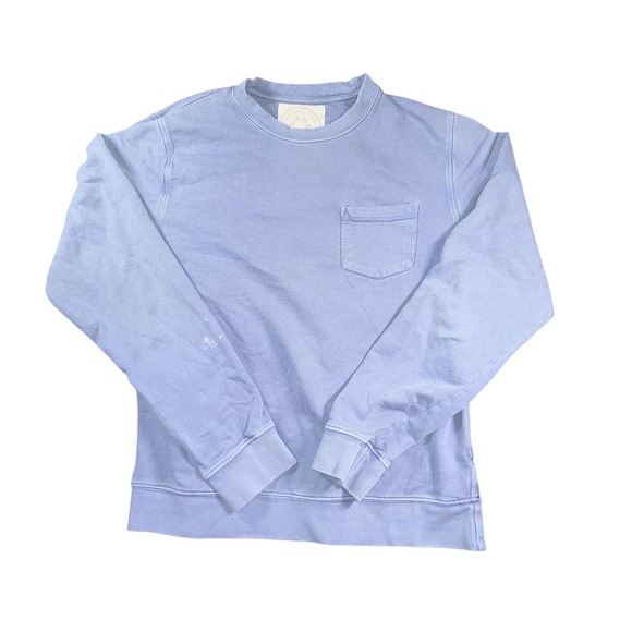 Other - JWXS Crewneck Sweatshirt Mens Small Blue Pocket Pullover Long Sleeve Cotton